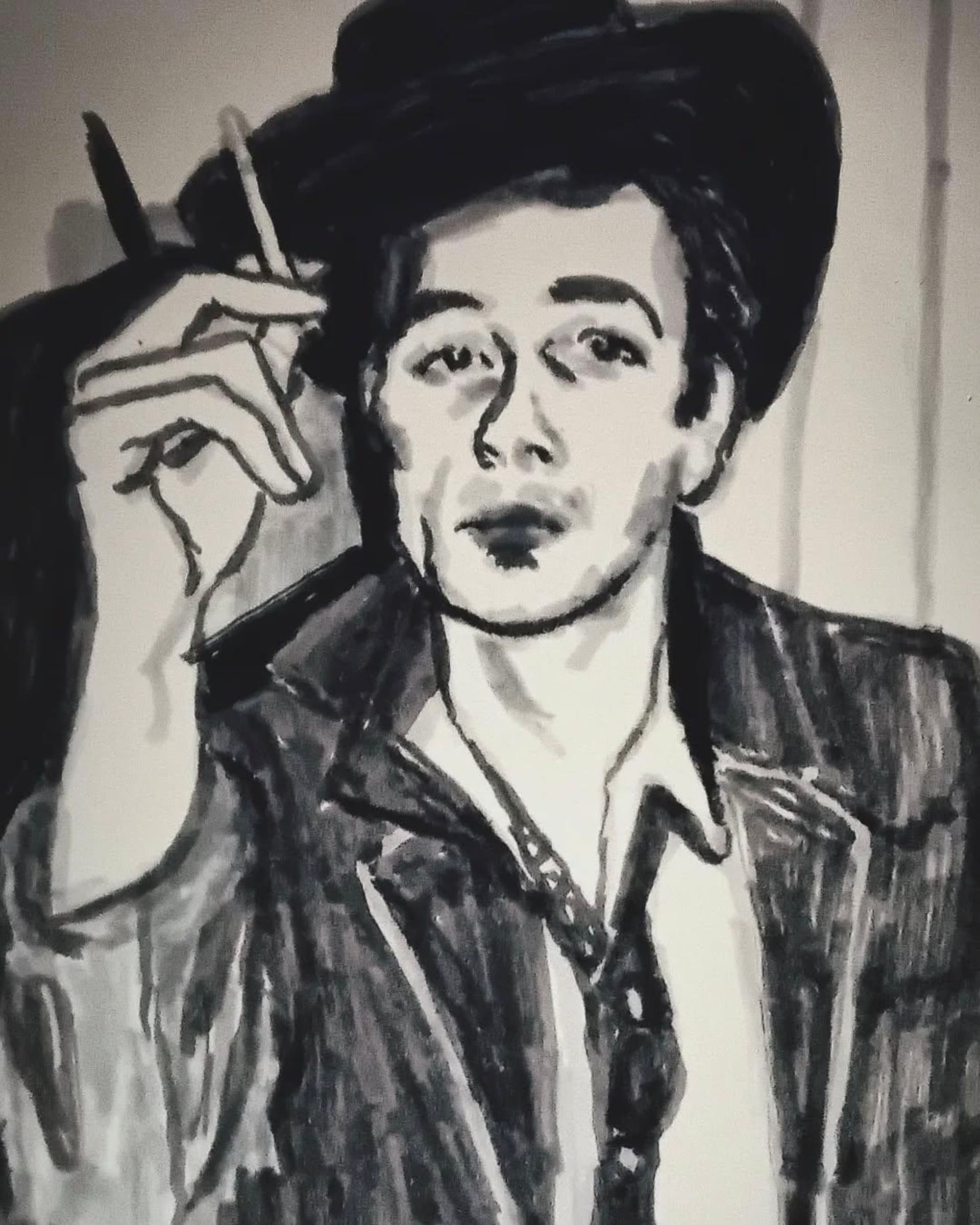 Portrait de Joe Strummer (dessin au feutre)